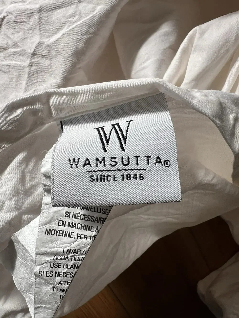 Wamsutta 100% Cotton Full Flat Sheet Cream Egyptian Cotton 350 TC